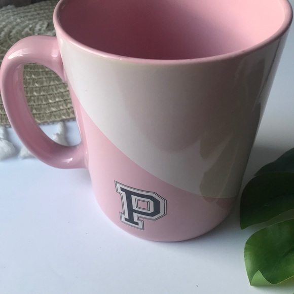 Victoria’s Secret PINK Monogram Oversized Mug Pink White w Logo NEW - Picture 3 of 5